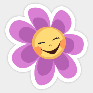 Happy laughing flower Sticker